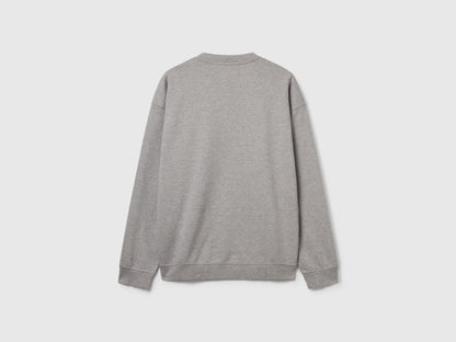Benetton_Light Gray_Sweatshirt with Logo Patch_342ZU1093_501_06