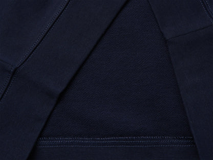 Benetton Dark Blue Men Closed Sweatshirt with Logo Patch SKU: 342ZU1093_616 Image 04