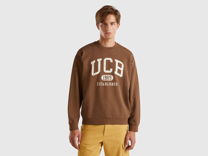 Crew Neck Sweatshirt with Logo Print_342ZU1094_08R_01