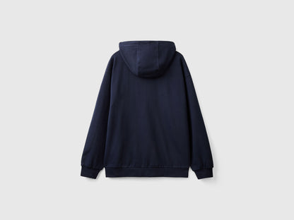 Benetton_Dark Blue_Zip-Up Hoodie in Cotton_342ZU500P_016_06