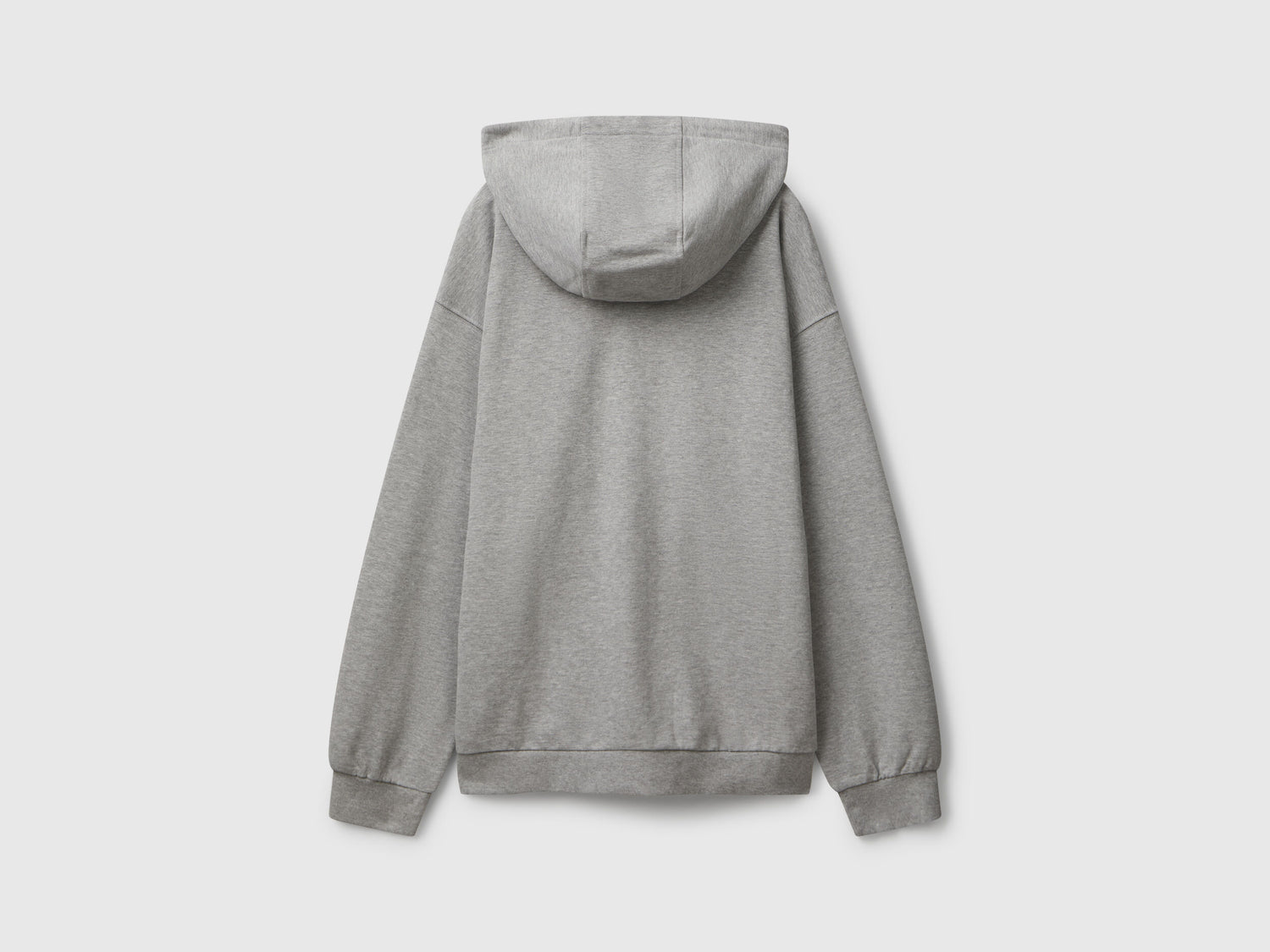 Benetton_Light Gray_Zip-Up Hoodie in Cotton_342ZU500P_501_06