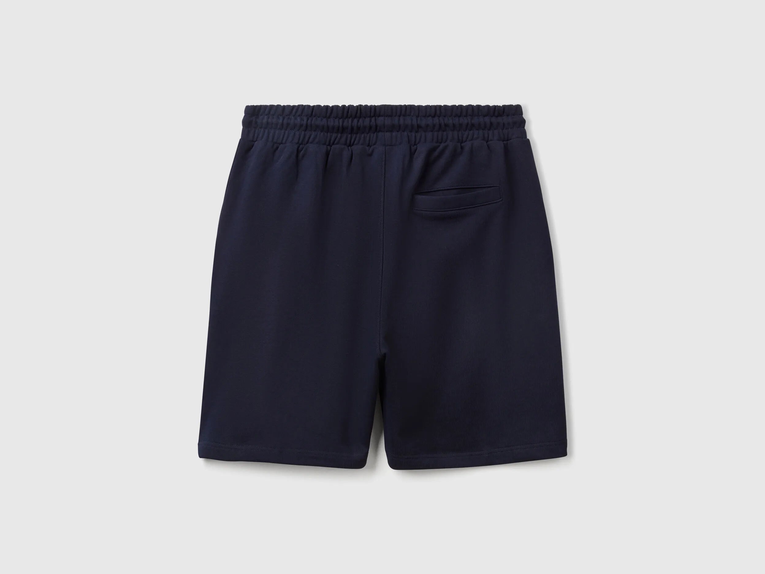 Benetton Dark Blue Men Bermudas in Cotton Sweat SKU: 342ZU900X_016 Image 02