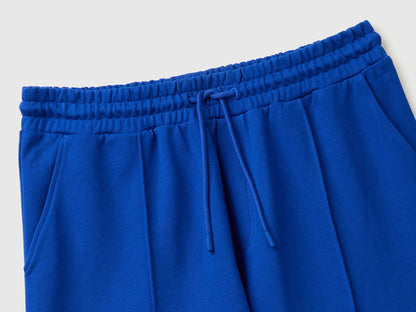 Benetton Bright Blue Men Cotton Fleece Bermuda Shorts SKU: 342ZU900X_19R Image 03