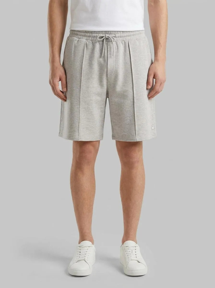 Benetton Light Gray Men Bermudas in Cotton Sweat SKU: 342ZU900X_501 Image 00