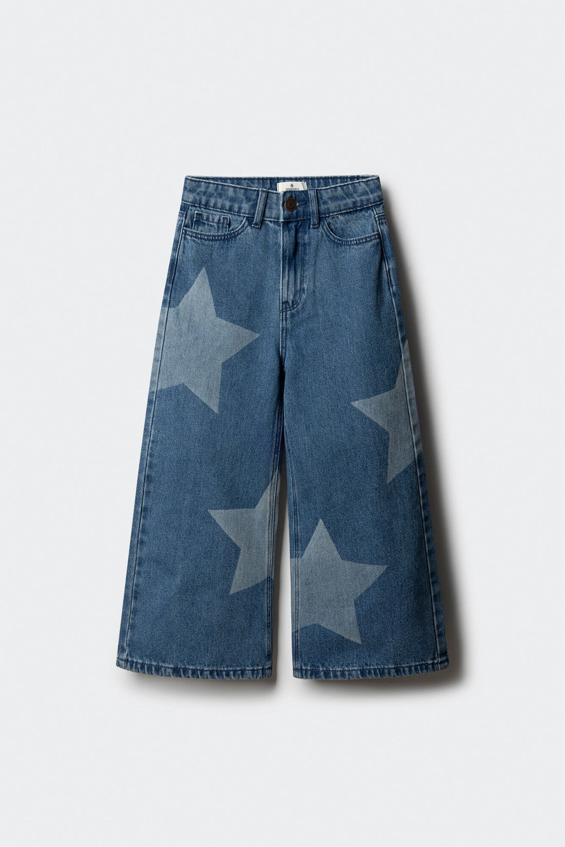 Springfield_Medium_Blue_Denim Culottes Jeans For Girls with Stars_3462496_12_01