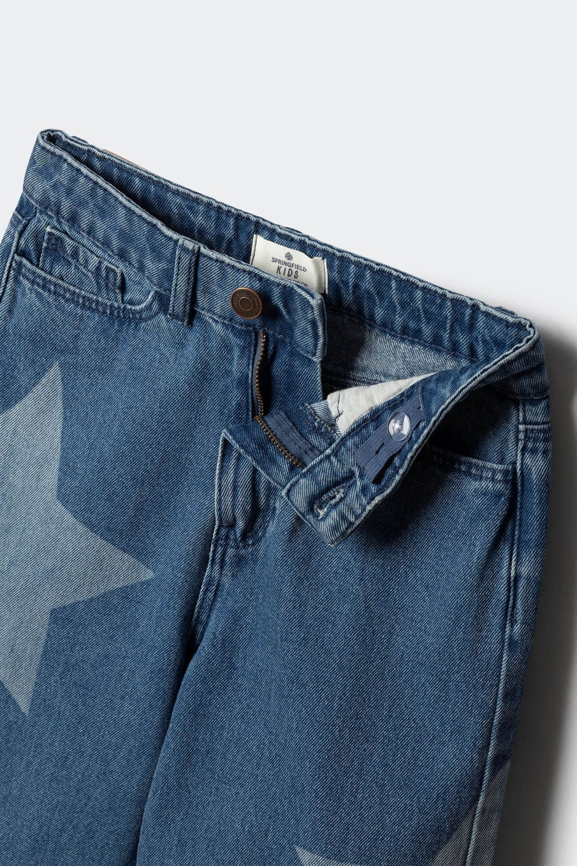 Springfield_Medium_Blue_Denim Culottes Jeans For Girls with Stars_3462496_12_02