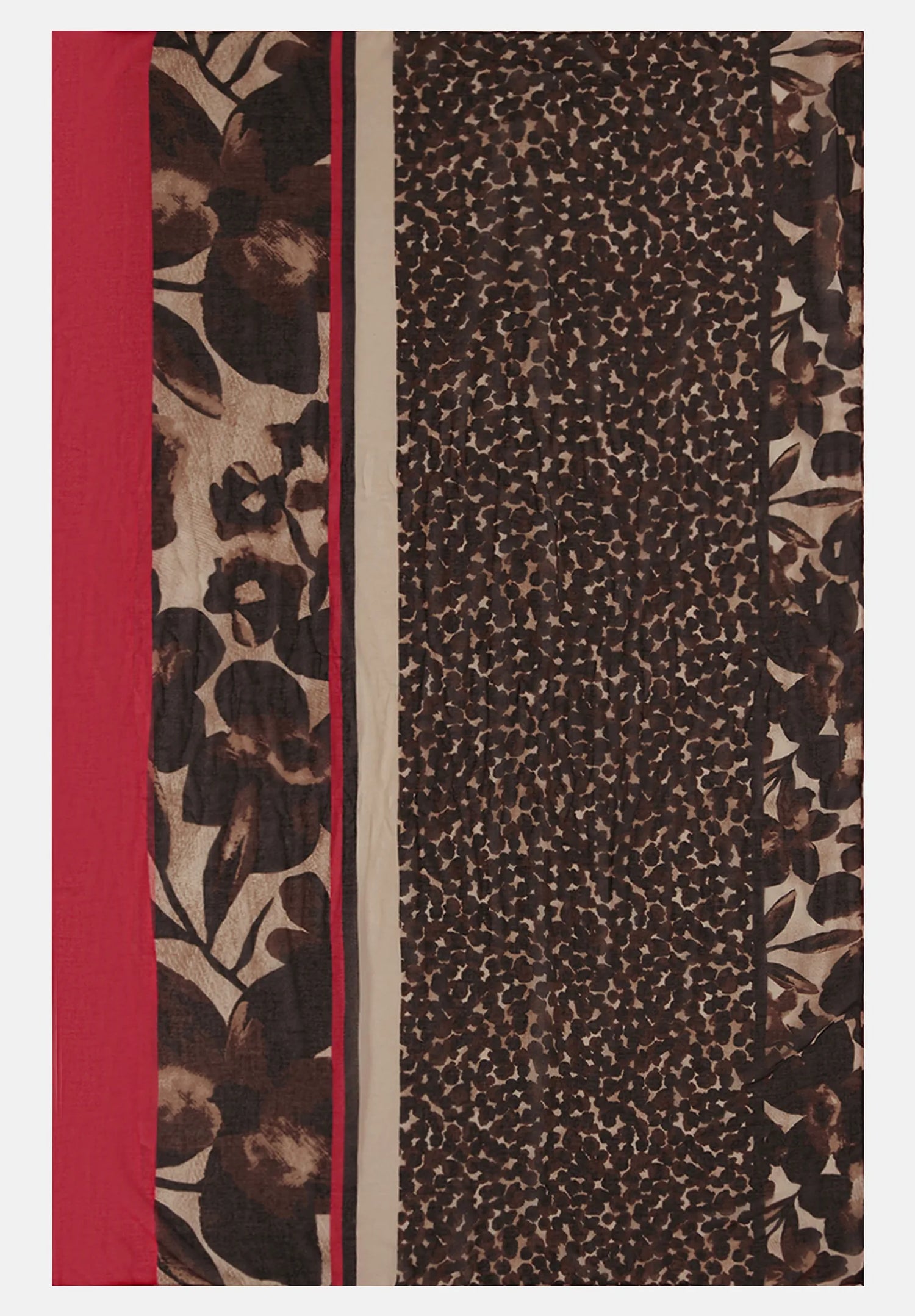Betty Barclay_Brown/Red_Basic Floral Print Scarf_3468-1645_7840_03