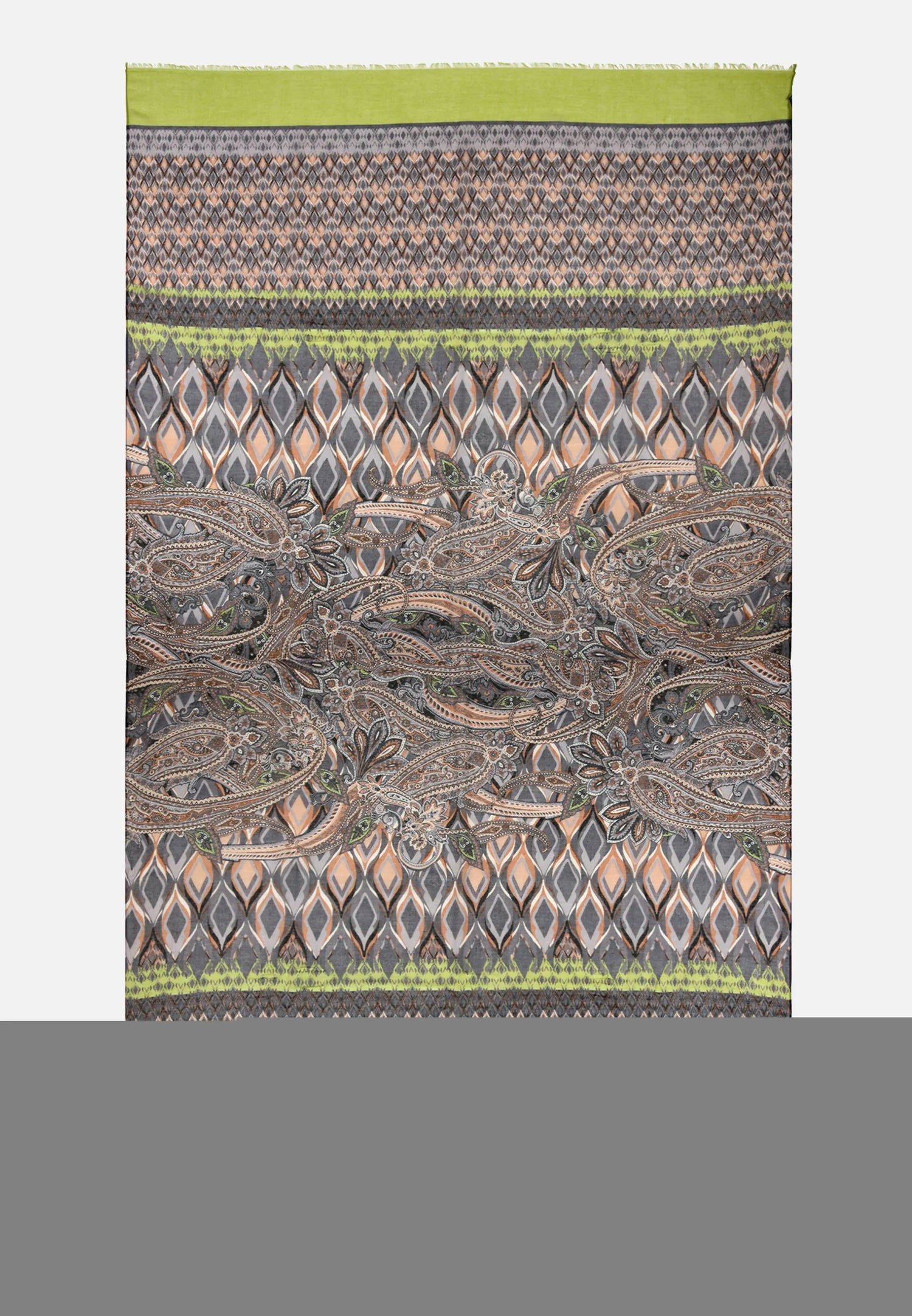 Betty Barclay_Grey/Green_Basic Scarf with Print_3470-1647_9851_03