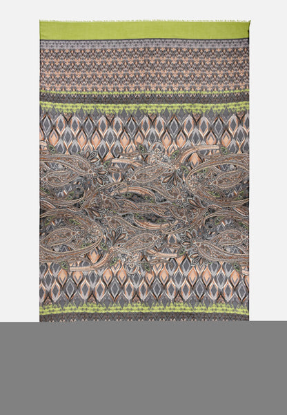Betty Barclay_Grey/Green_Basic Scarf with Print_3470-1647_9851_03