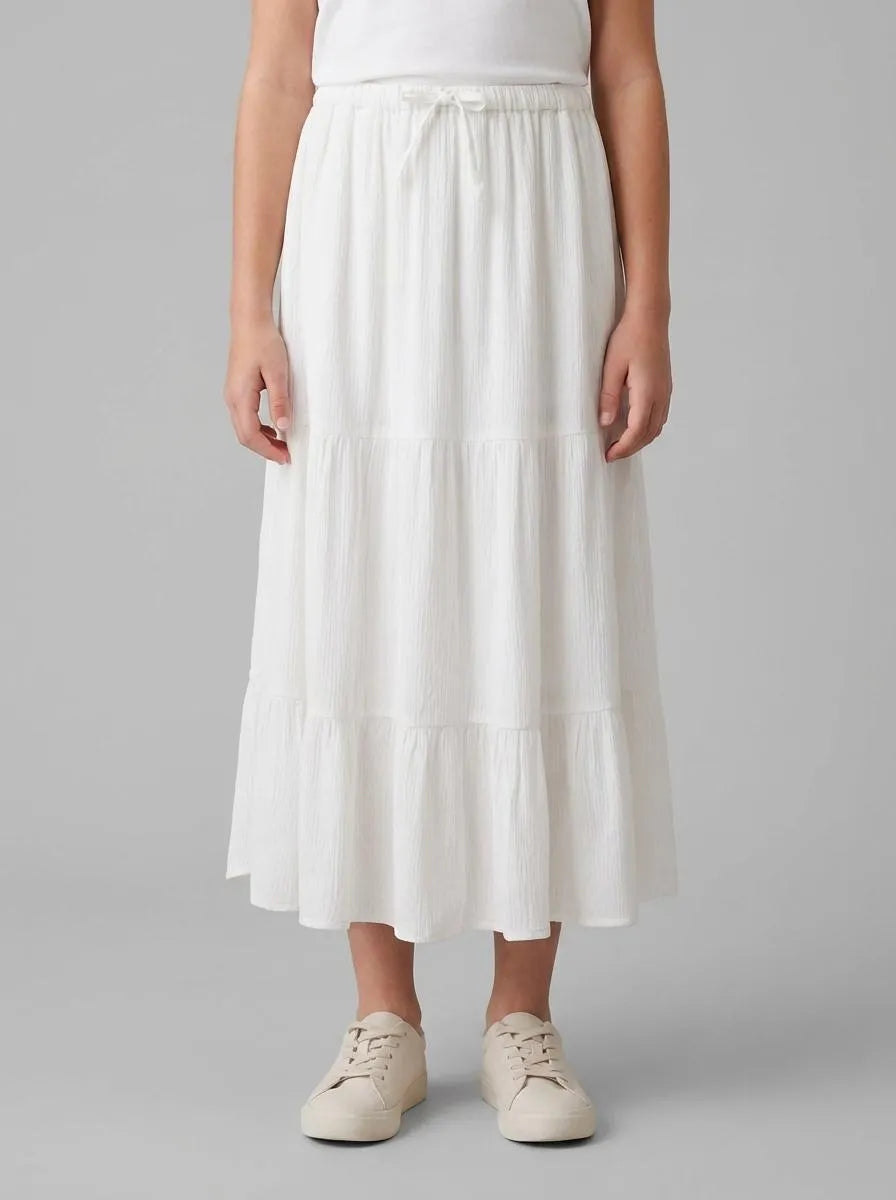 Springfield White Girls Long Skirt SKU: 3493066_99 Image 00