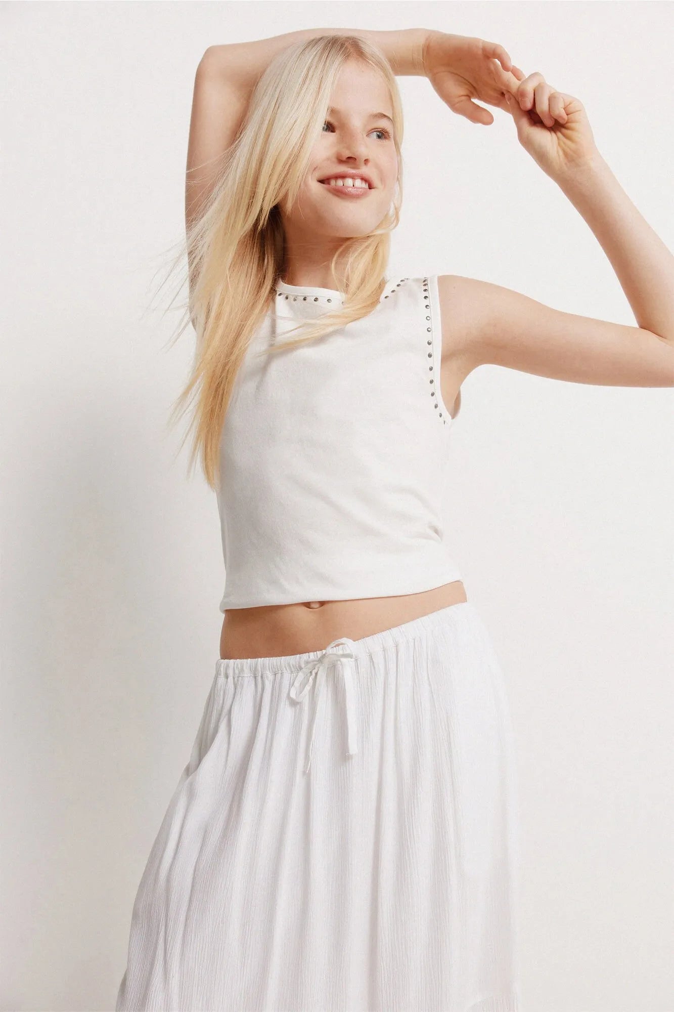 Springfield White Girls Long Skirt SKU: 3493066_99 Image 02