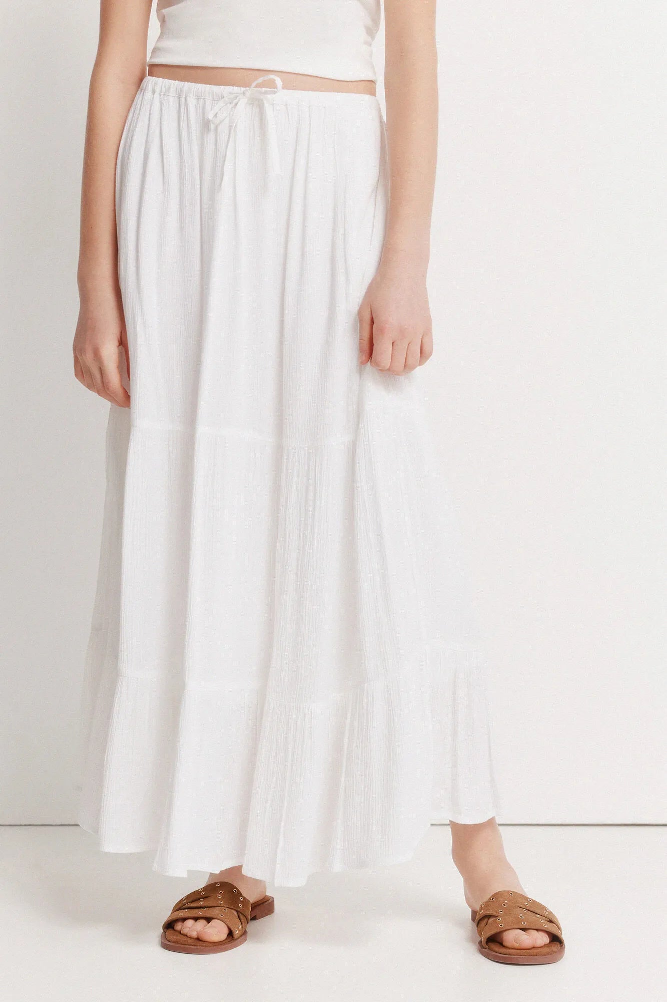Springfield White Girls Long Skirt SKU: 3493066_99 Image 05