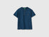 Benetton Dark Blue Boys Linen Blend Henley T-Shirt SKU: 34I0C10T9_37T Image 01