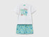 Benetton Blue Boys Printed T-Shirt and Shorts Set SKU: 34UTGK00U_901 Image 01