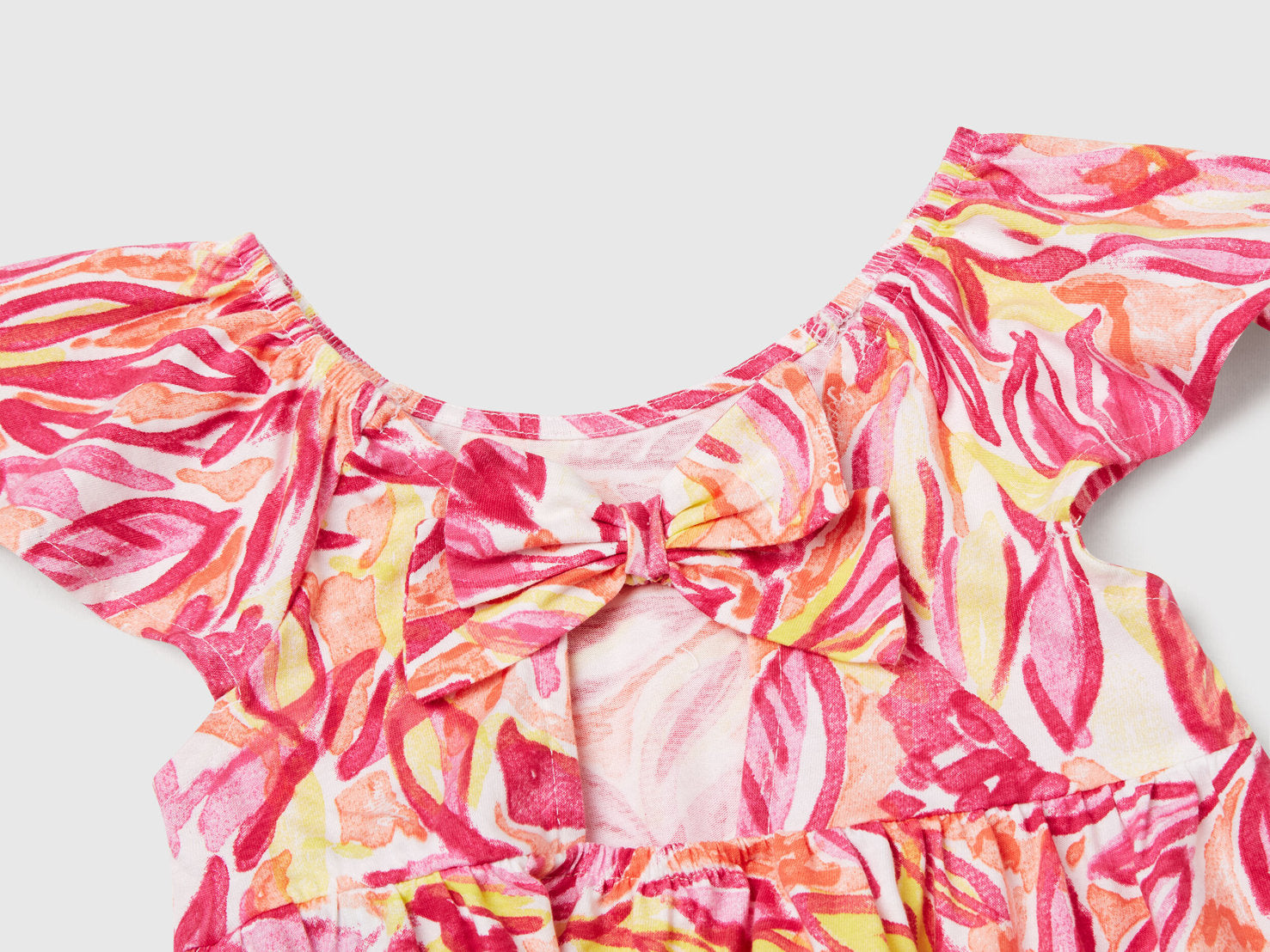 Benetton_Pink Dress with Tropical Print_34VAGV010_73K_03