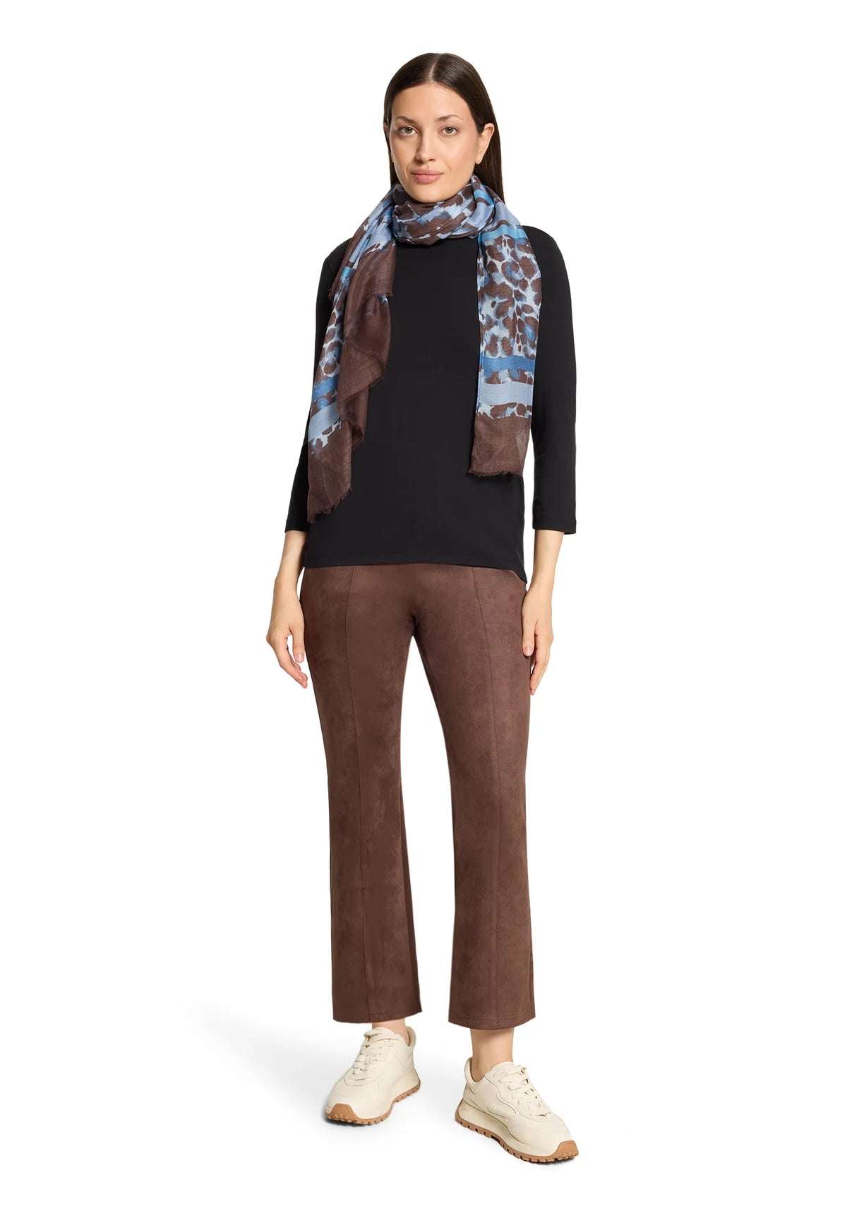 Betty Barclay Blue/Brown Women Scarf SKU: 3501-1670_8870 Image 02
