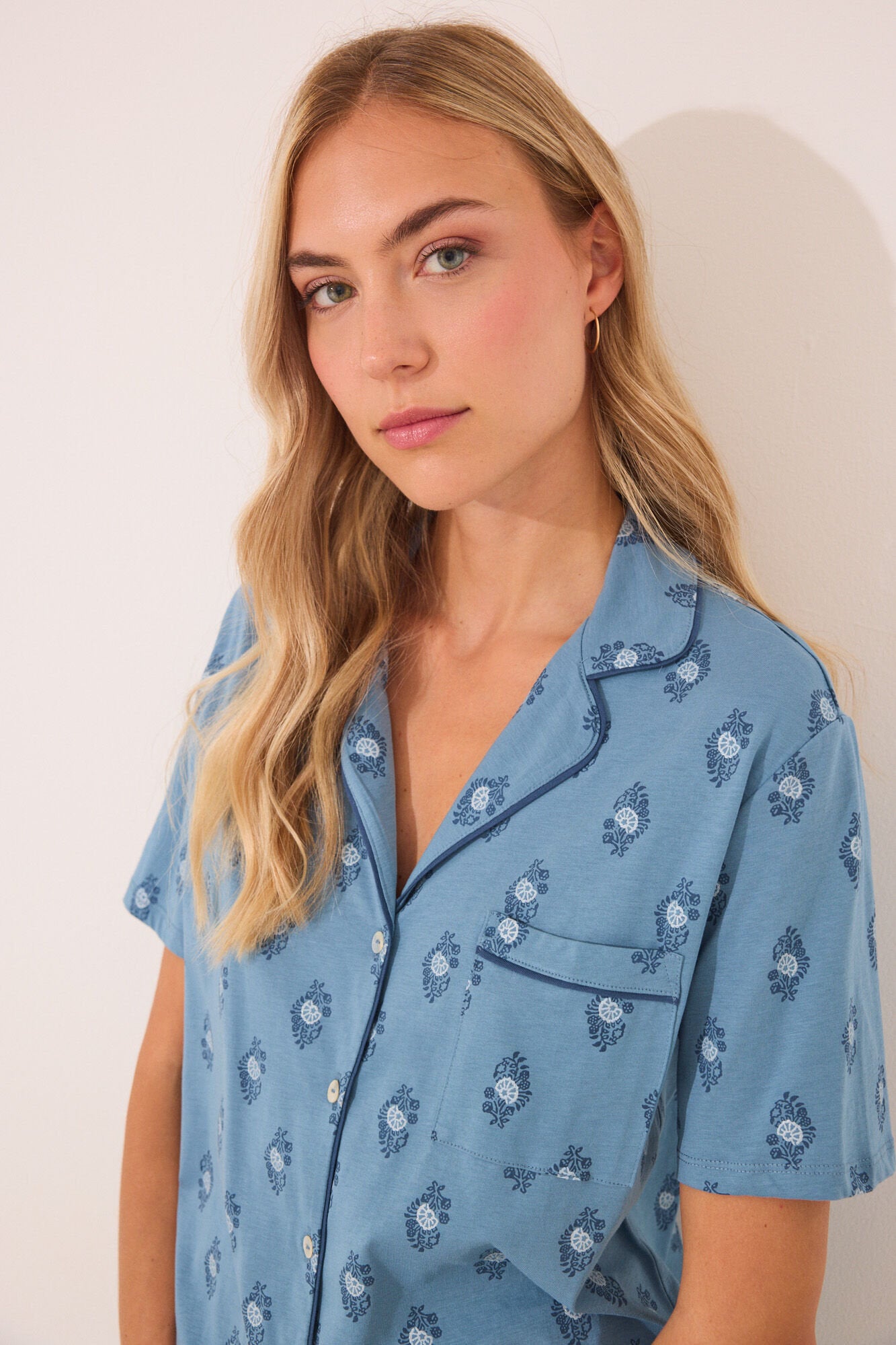 Women Secret_Capri Classic Pyjamas 100% Cotton Paisley_3592389_19_03