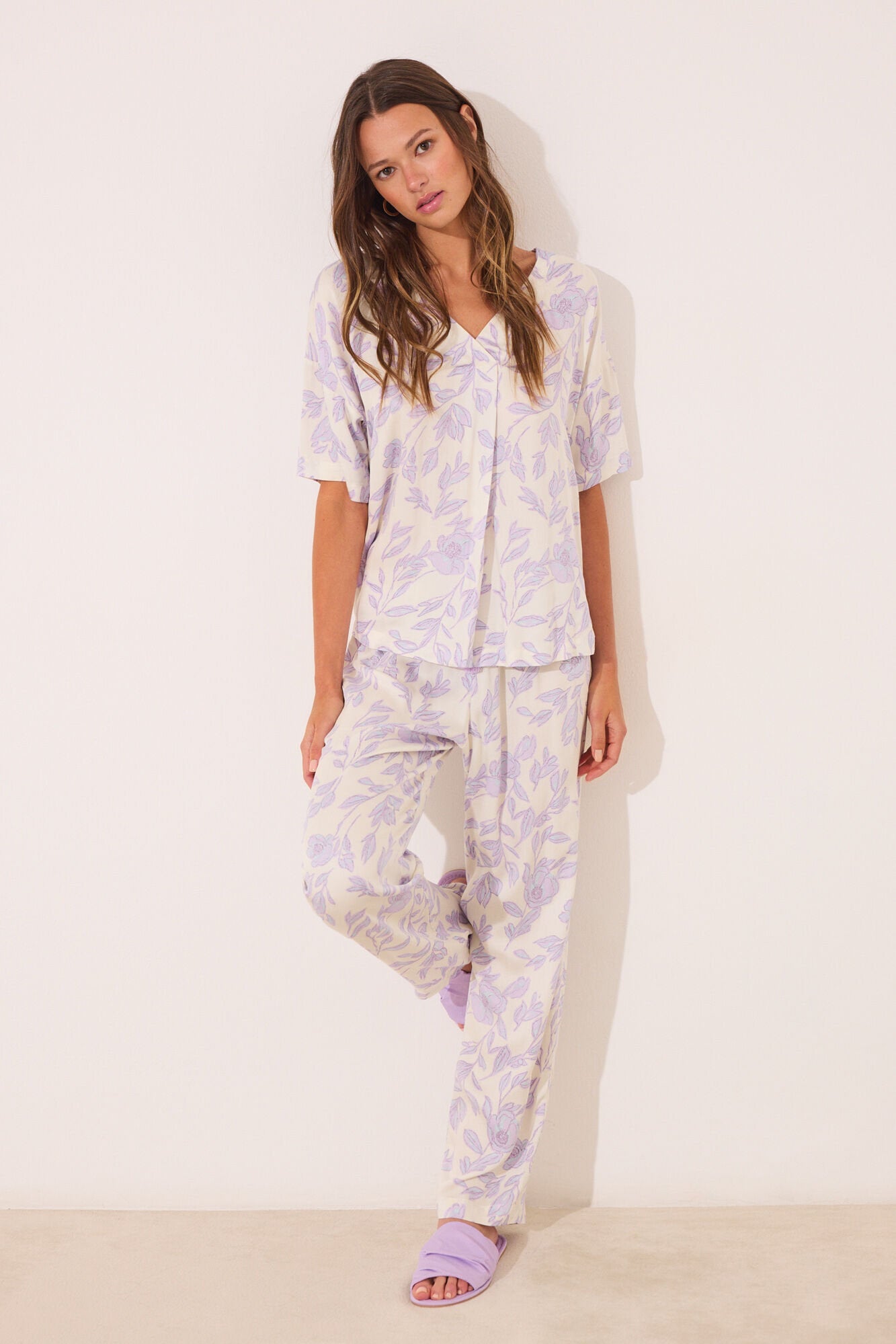 Women Secret_Long Viscose Print Long Pyjamas_3592396_97_01