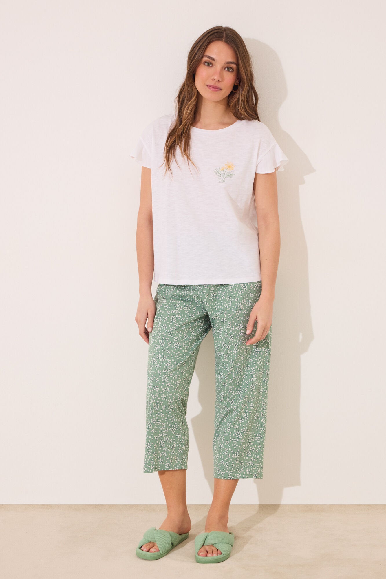 Women Secret_Capri Pyjamas 100% Ivory Cotton_3592398_96_02