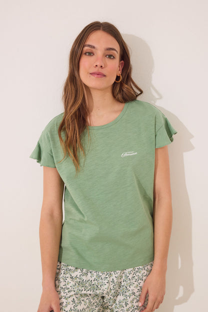 Women Secret_100% Green Cotton Capri Pyjamas_3592399_21_02