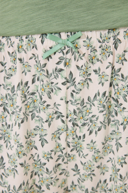 Women Secret_100% Green Cotton Capri Pyjamas_3592399_21_04