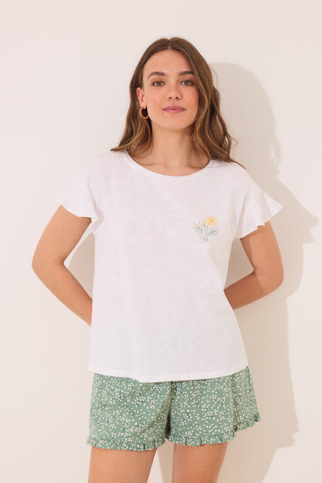 Women Secret_100% Ivory Cotton Short Pyjamas_3592413_96_03