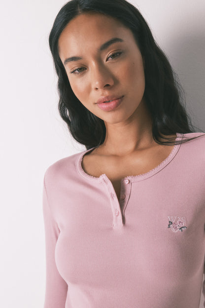 Women Secret_Pink_Long Pyjamas with Pink Floral Print_3592419_70_04