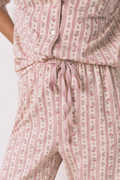 Women Secret_Pink_Long 100% Cotton Classic Pyjamas with Pink Flowers_3592420_73_03