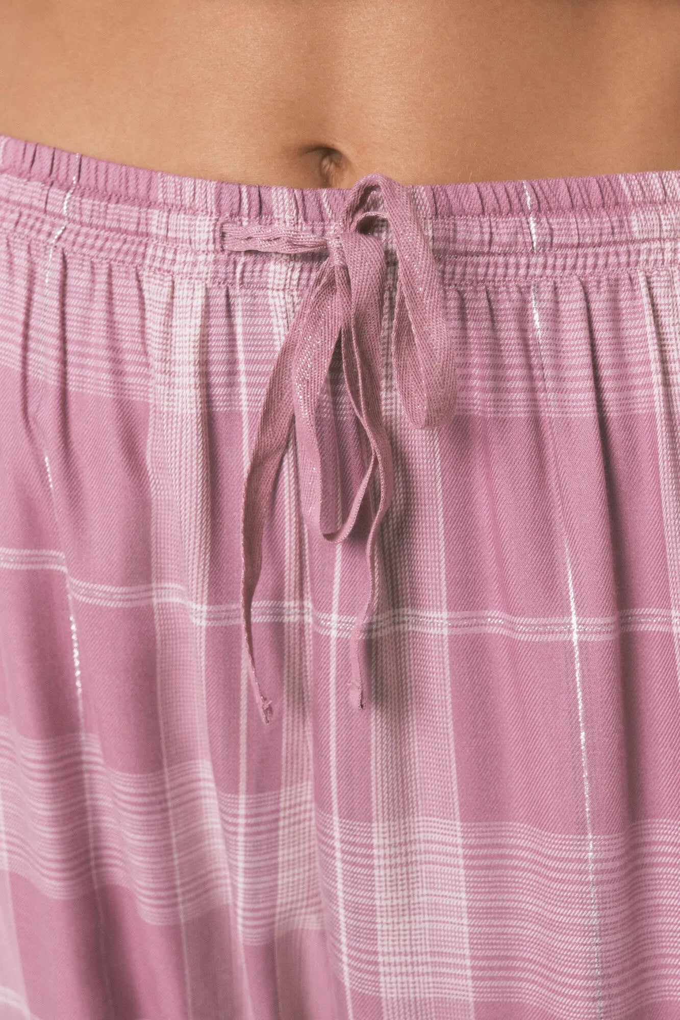 Women Secret_Pink_Pink Checked Viscose Long Classic Pyjamas_3592422_73_04
