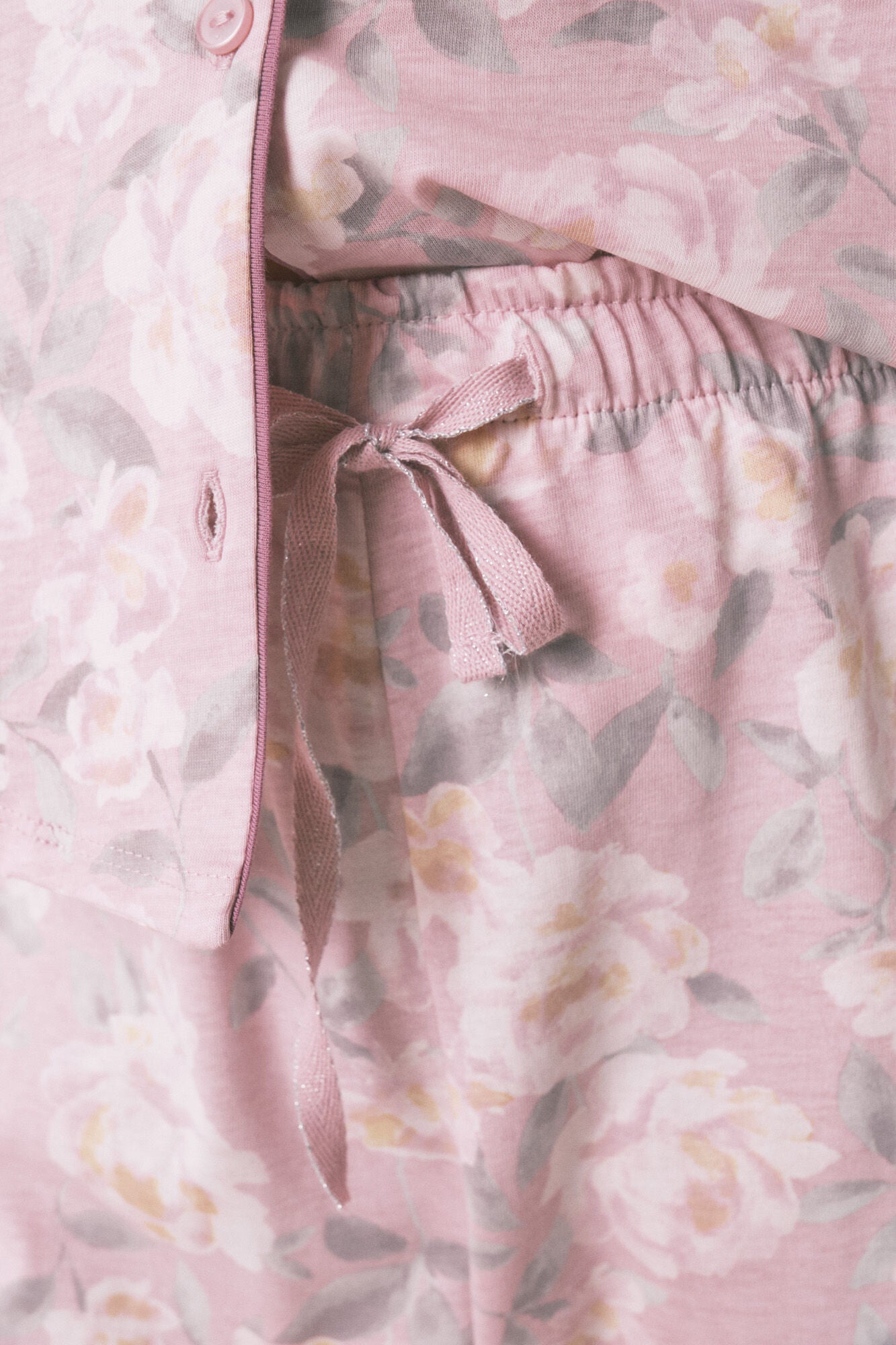 Women Secret_Pink_Long 100% Cotton Floral Classic Pyjamas_3592428_73_02