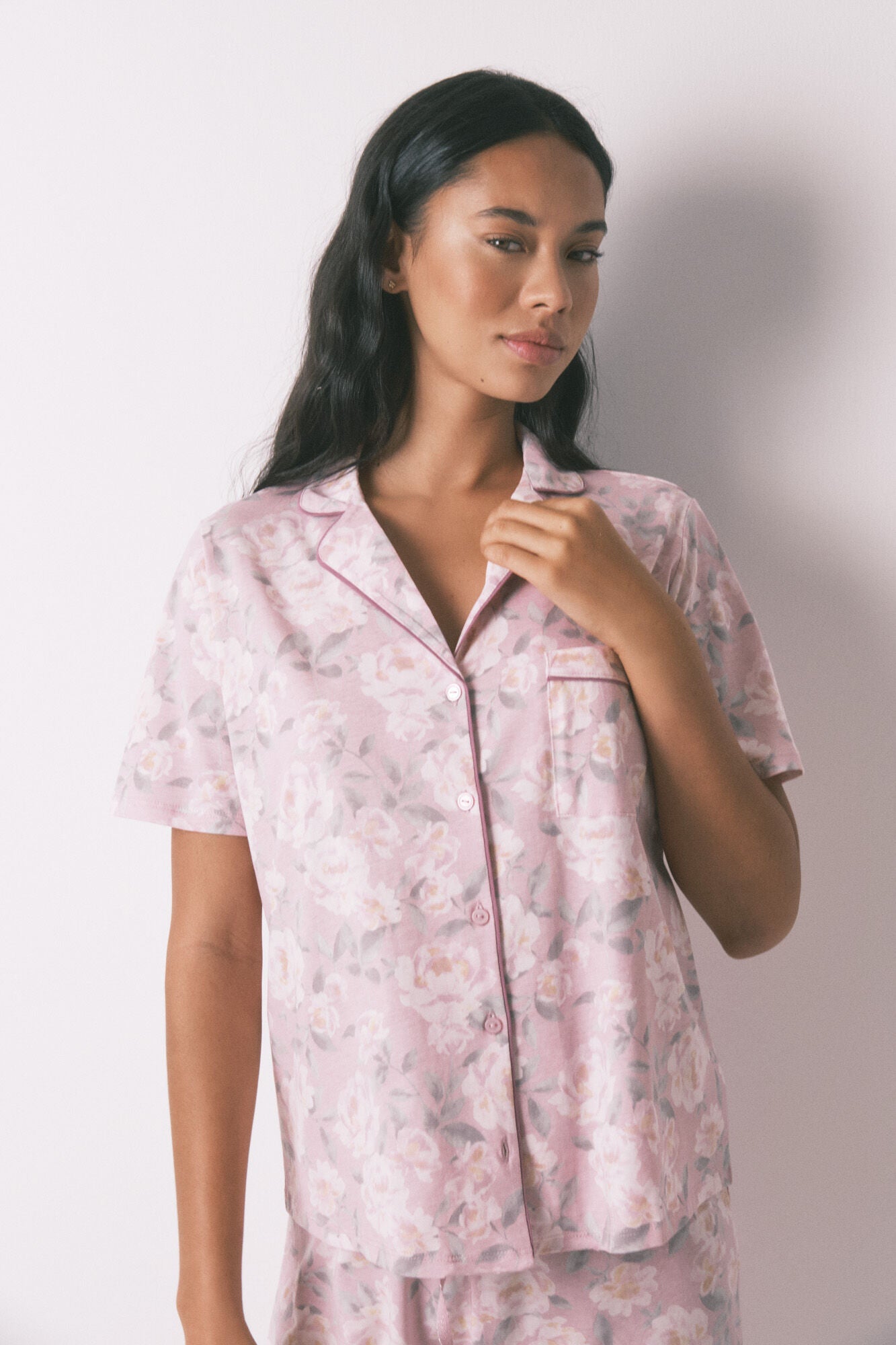 Women Secret_Pink_Long 100% Cotton Floral Classic Pyjamas_3592428_73_04