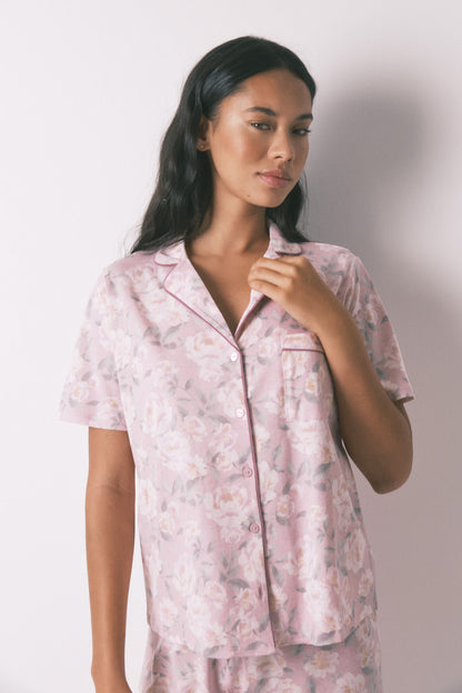 Women Secret_Pink_Long 100% Cotton Floral Classic Pyjamas_3592428_73_04