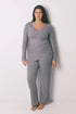 Women Secret_Dark Grey_Long Pyjamas Grey Tricot Jersey-Knit Pajamas_3592445_43_01