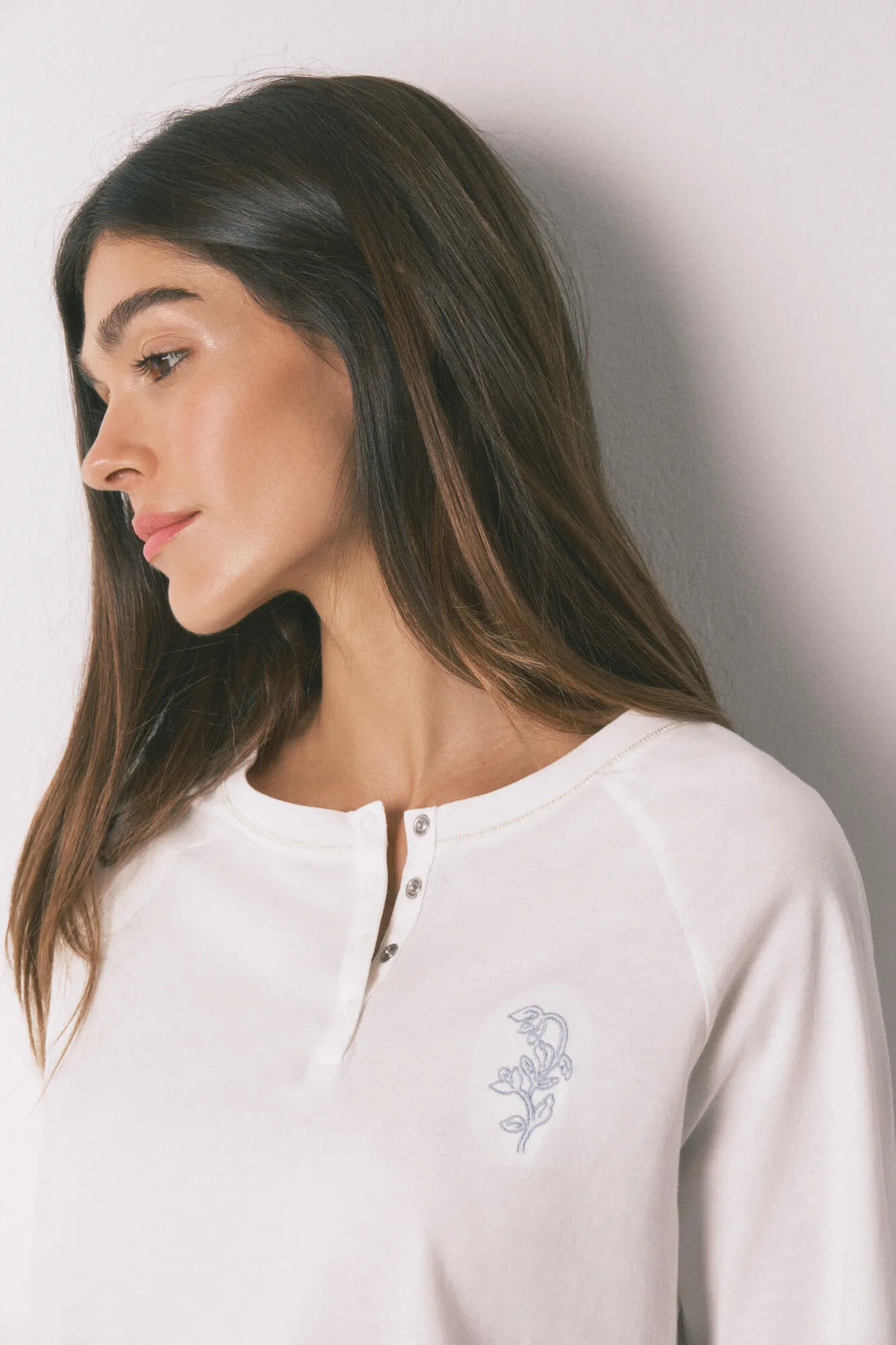 Women Secret_Ivory_Long Pyjamas with Floral Trouser_3592465_96_02