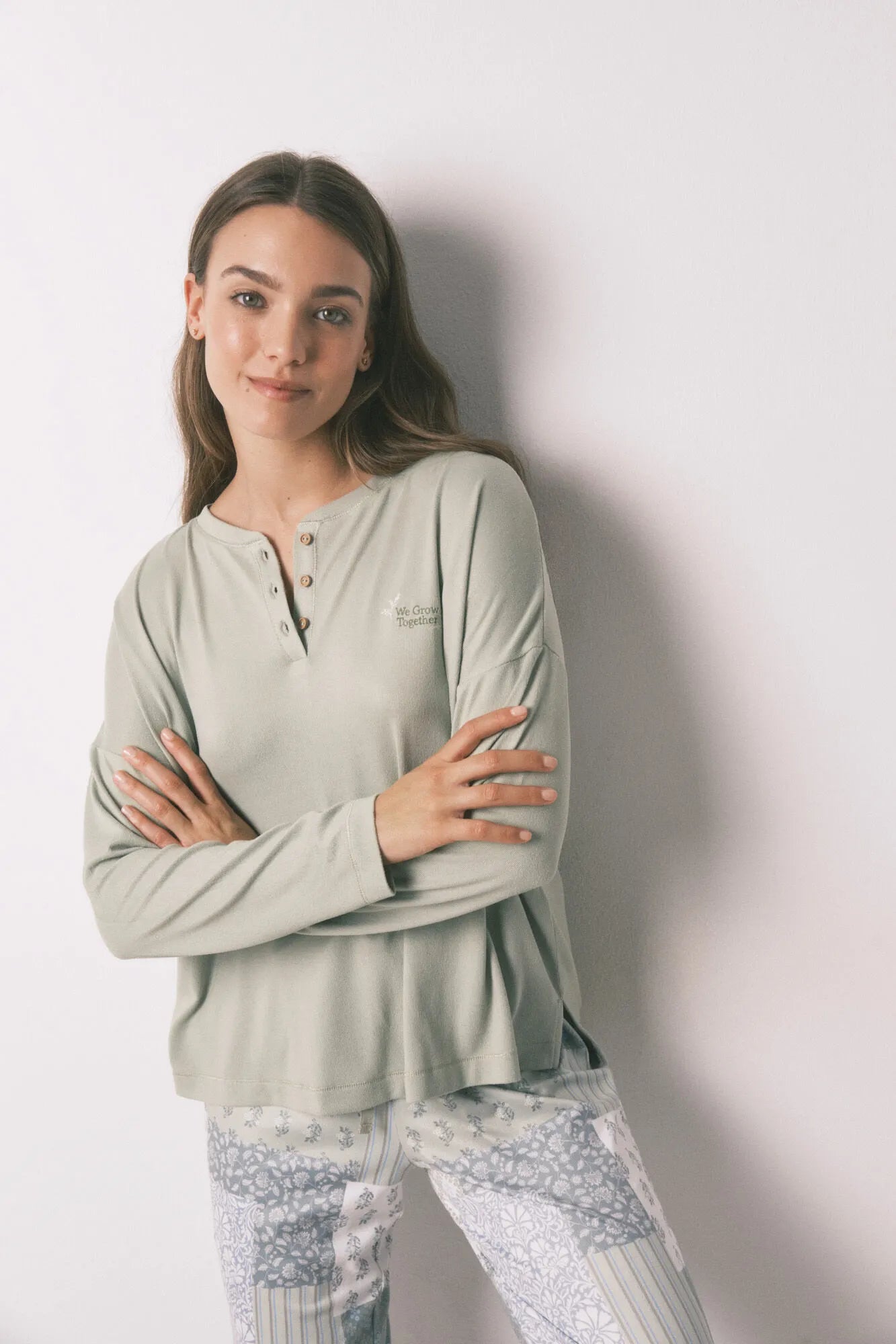 Women Secret_Green_Long Patchwork Pyjamas_3592472_21_02