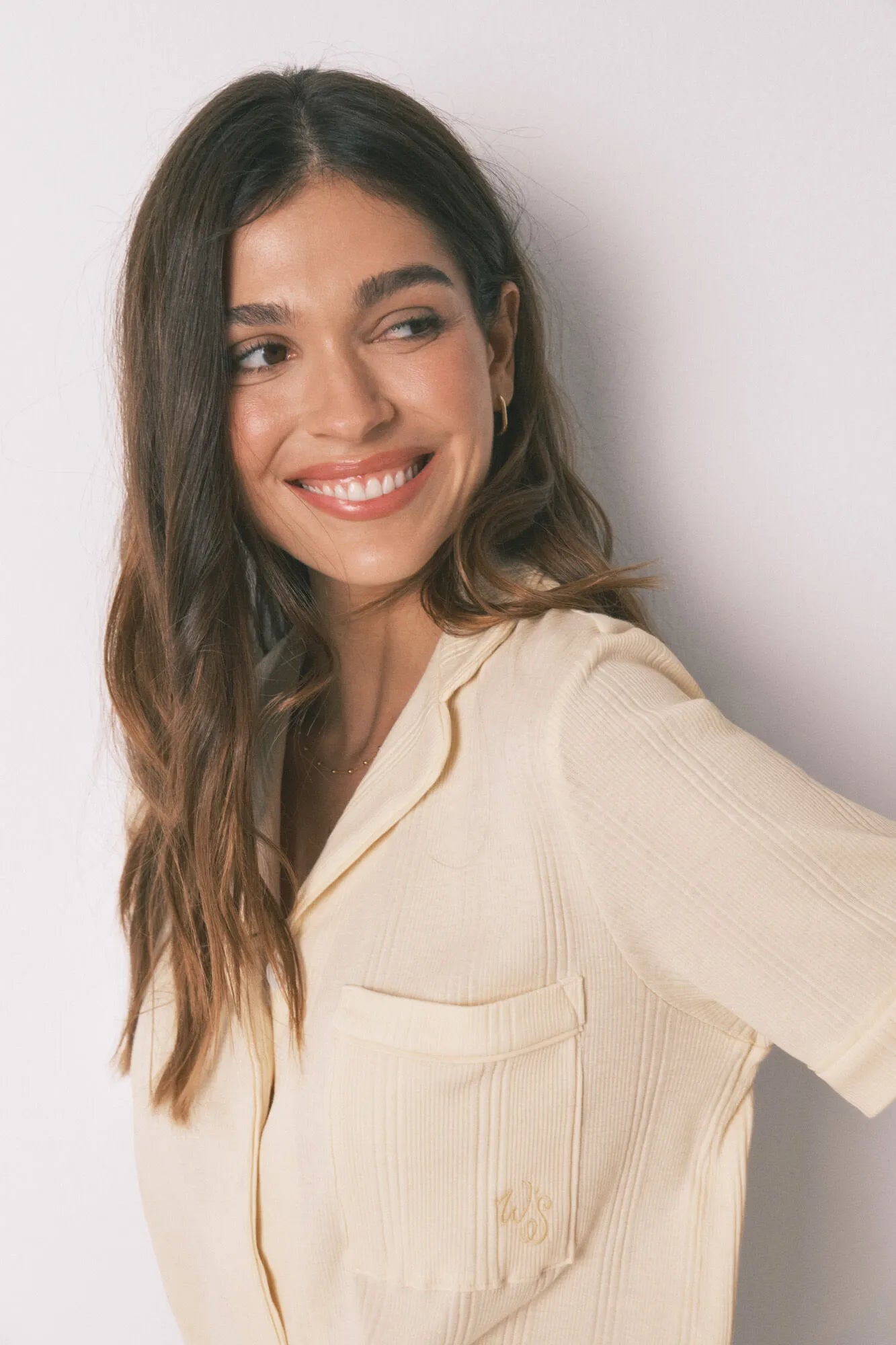 Women Secret_Ivory_Yellow Cotton Ribbed Classic Pyjamas_3593011_96_05