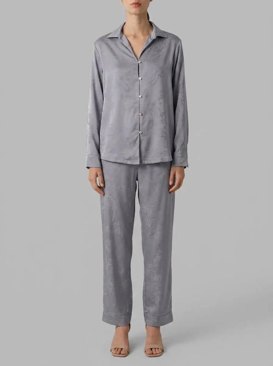 Women Secret_Dark Grey_Long Classic Pyjamas in Grey Jacquard Satin_3593013_42_00