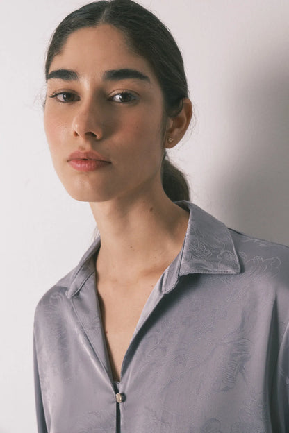 Women Secret_Dark Grey_Long Classic Pyjamas in Grey Jacquard Satin_3593013_42_10