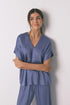 Women Secret_Light Blue_Blue Long Pyjamas with Pleated Neckline_3593016_18_01