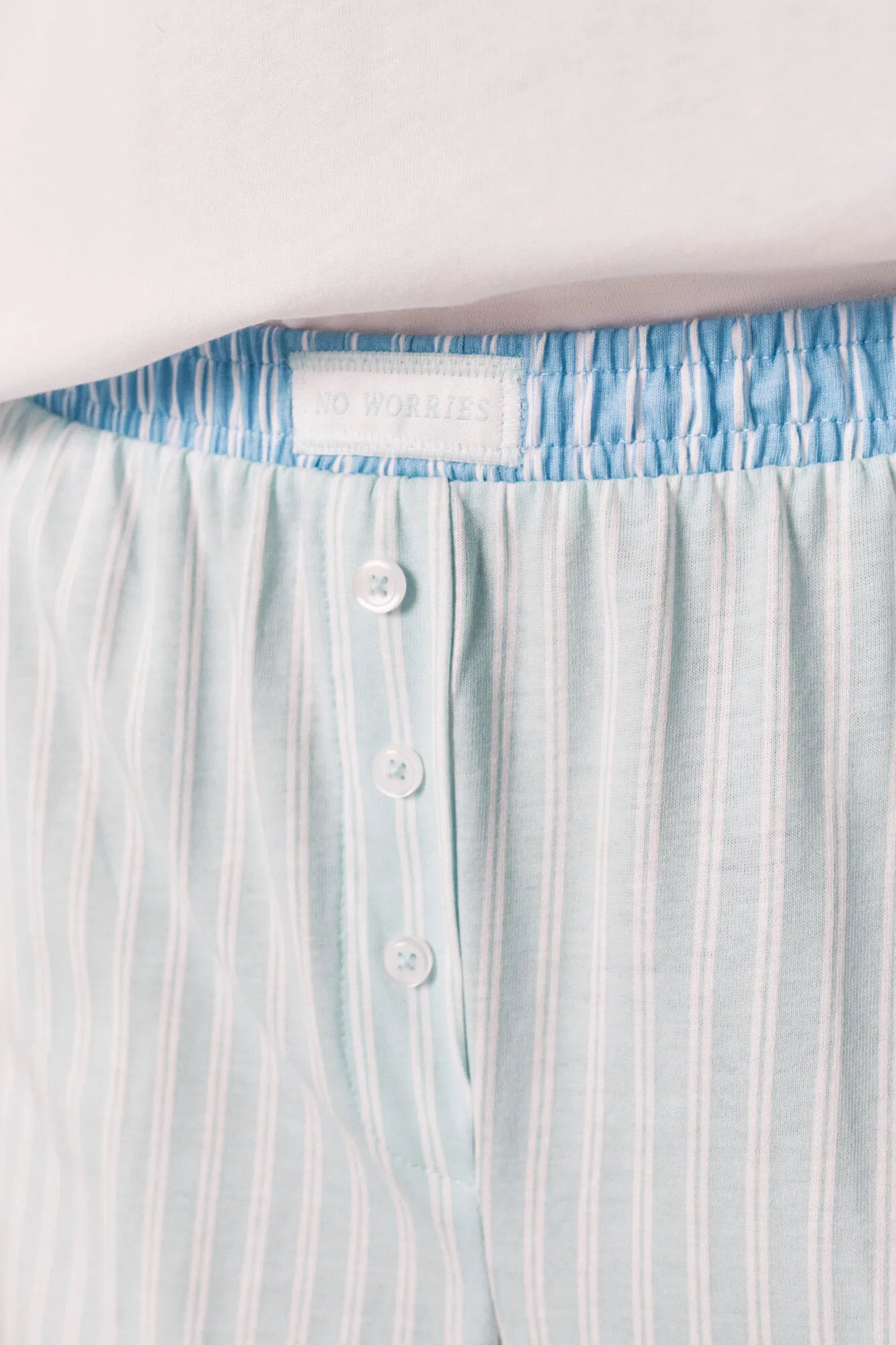 Women Secret Ivory Women Green Striped Cotton Long Pyjamas SKU: 3593019_96 Image 04