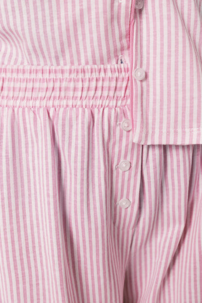 Women Secret Pink Women Pink Cotton Striped Long Classic Pyjamas SKU: 3593022_70 Image 05