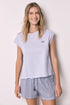 Women Secret Purple/Lilac Women Lilac Printed Cotton Short Pyjamas SKU: 3593023_75 Image 01