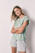 Women Secret Green Women Green Printed Cotton Short Pyjamas SKU: 3593024_21 Image 01