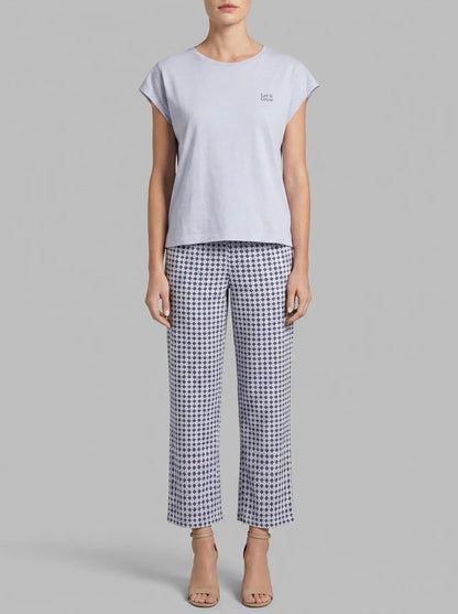 Women Secret Purple/Lilac Women Lilac Printed Cotton Short Sleeve Long Pyjamas SKU: 3593028_75 Image 00
