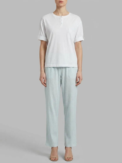 Women Secret Ivory Women Green Cotton Short Sleeve Striped Pyjamas SKU: 3593029_96 Image 00