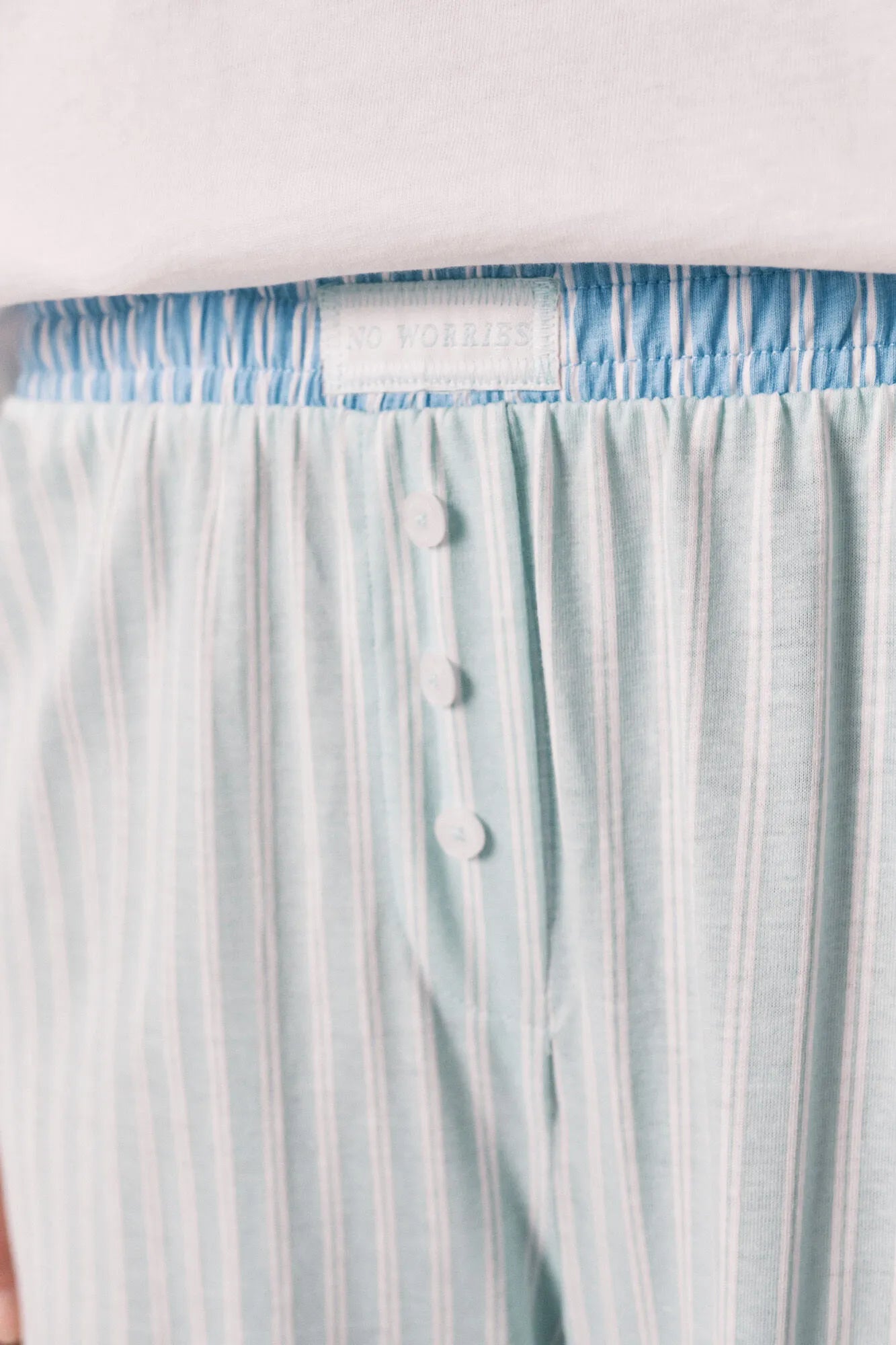 Women Secret Ivory Women Green Cotton Short Sleeve Striped Pyjamas SKU: 3593029_96 Image 04