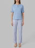 Women Secret Medium Blue Women Blue Cotton Short Sleeve Striped Pyjamas SKU: 3593030_12 Image 00