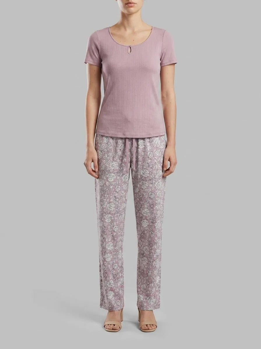 Women Secret Pink Women Pink Floral Print Pyjamas SKU: 3593036_72 Image 00