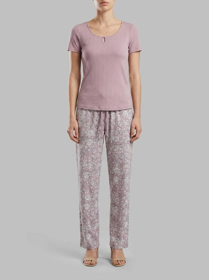 Women Secret Pink Women Pink Floral Print Pyjamas SKU: 3593036_72 Image 00