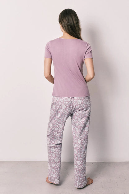 Women Secret Pink Women Pink Floral Print Pyjamas SKU: 3593036_72 Image 05